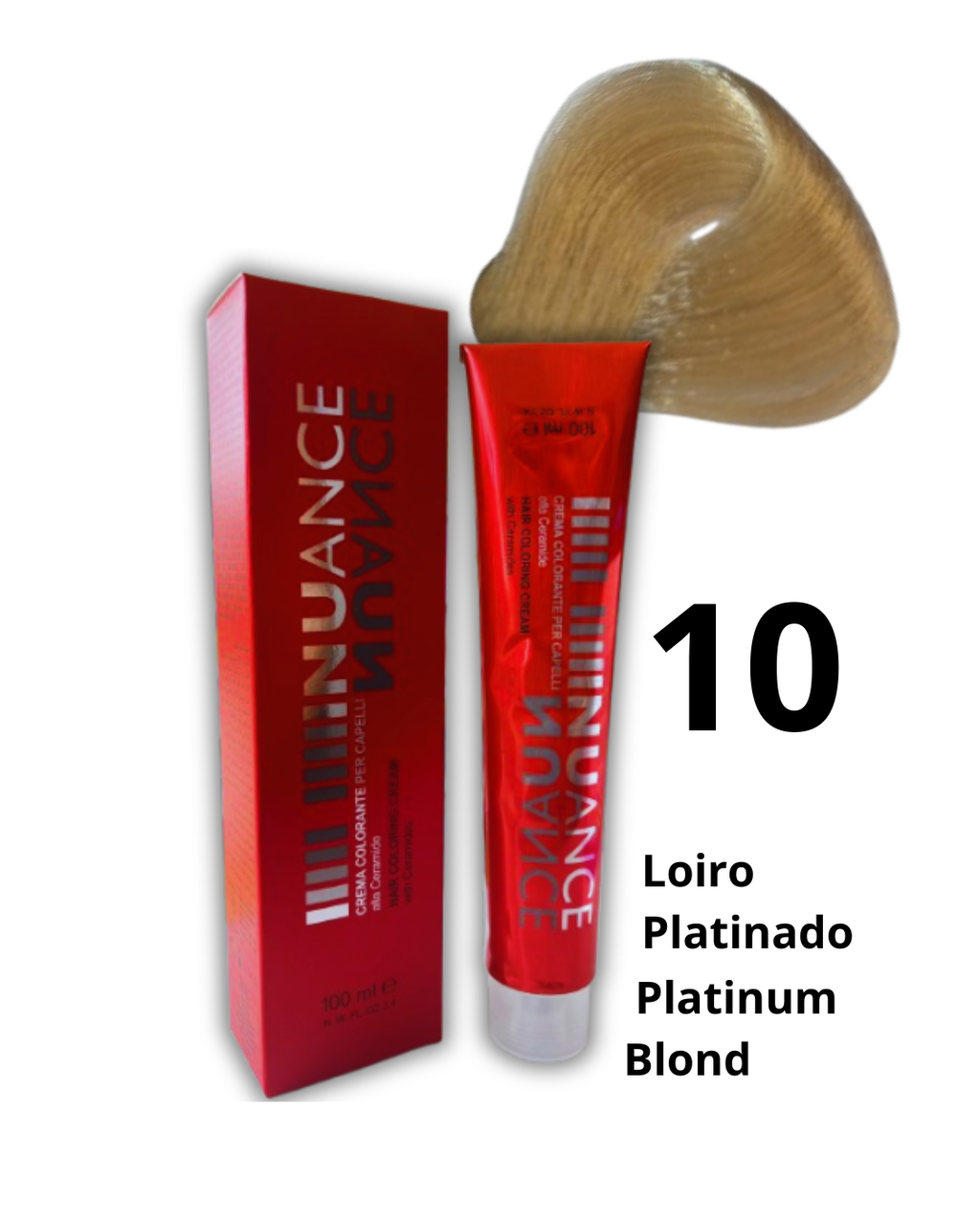 NUANCE Creme de coloração capilar tinta loiro platinado 10- 100ml