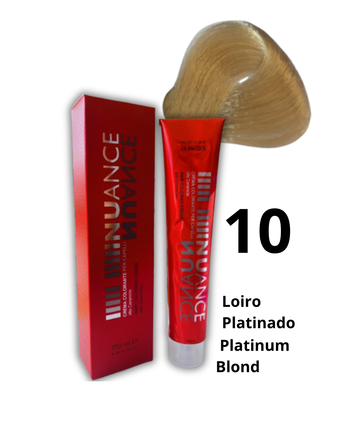 NUANCE Creme de coloração capilar tinta loiro platinado 10- 100ml
