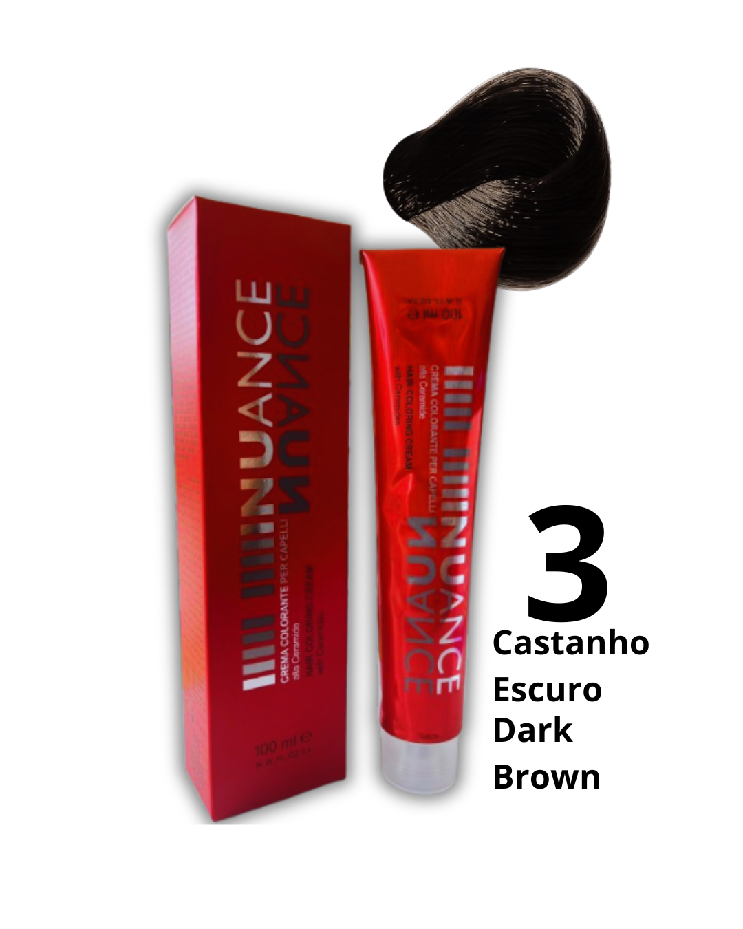 NUANCE   Creme de coloração capilar tinta Castanho escuro  100ml