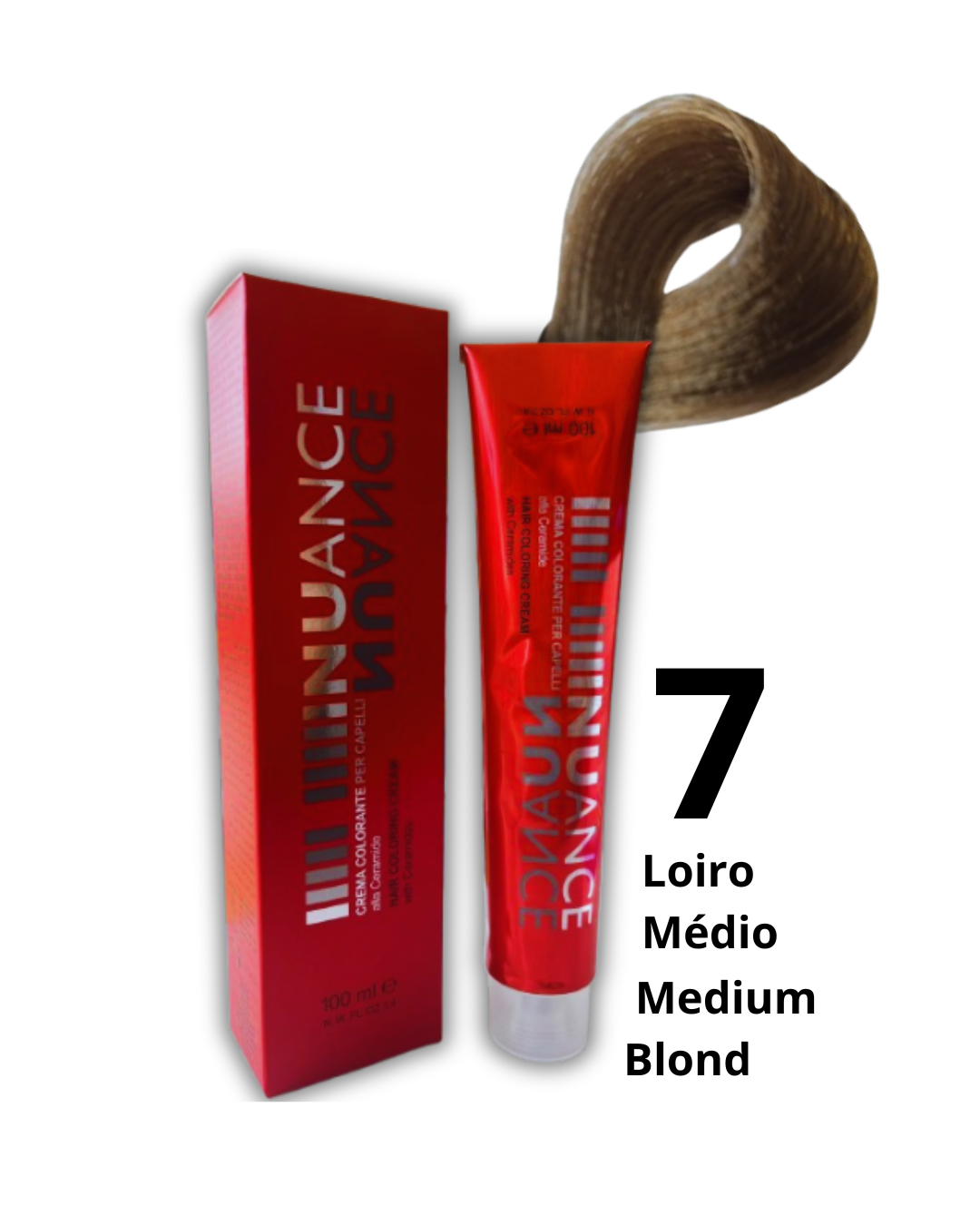 NUANCE Creme de coloração capilar tinta loiro médio 7- 100ml