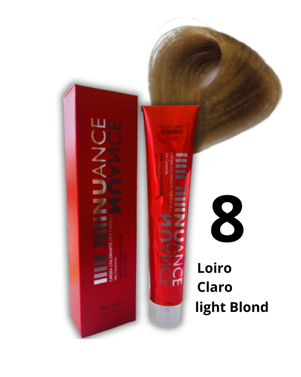 NUANCE Creme de coloração capilar tinta loiro claro 8- 100ml