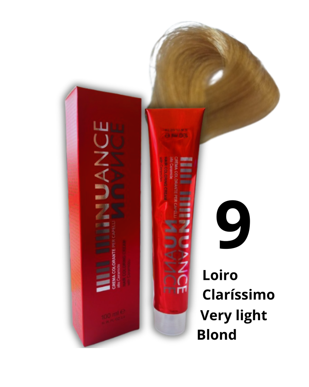NUANCE Creme de coloração capilar tinta loiro claríssimo 9- 100ml