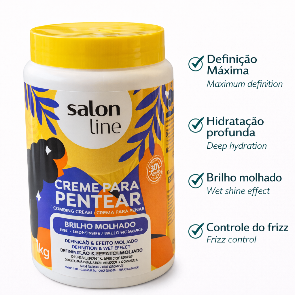 Salon Line Creme de Pentear Brilho Molhado 1kg