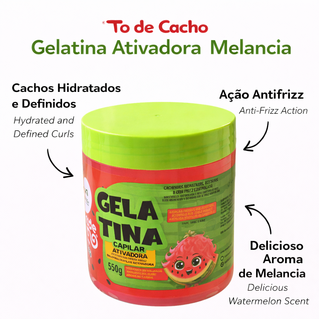 #todecacho Kids Watermelon Activating Styling Gel 550g