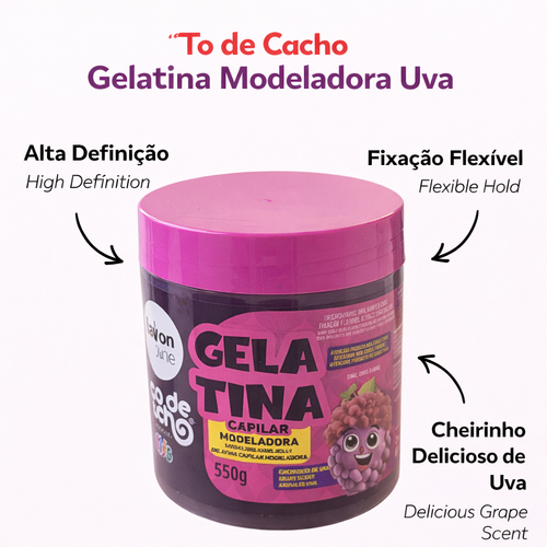 #todecacho Kids Grape Styling Gel 550g