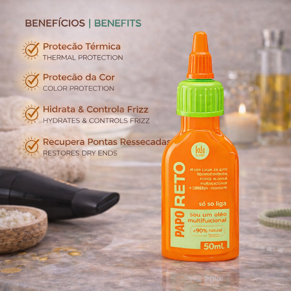 Papo Reto Óleo Multifuncional 50mL