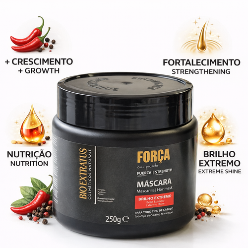 BIO EXTRATUS Força com Pimenta Máscara 250g
