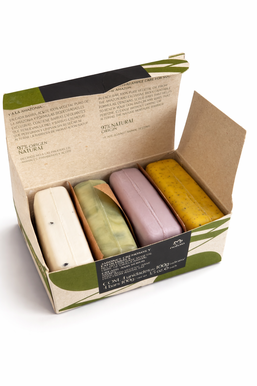 Natura Ekos Kit Sabonetes em Barra Castanha, Andiroba, Açaí & Maracujá