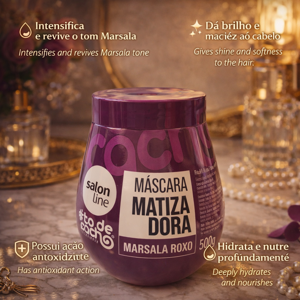 #TôDeCacho Marsala Purple Toning Mask Salon Line 500g