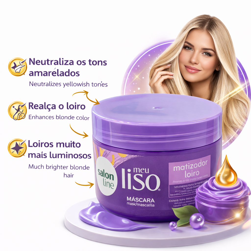 Meu Liso Blonde Toning Mask Salon Line 300g