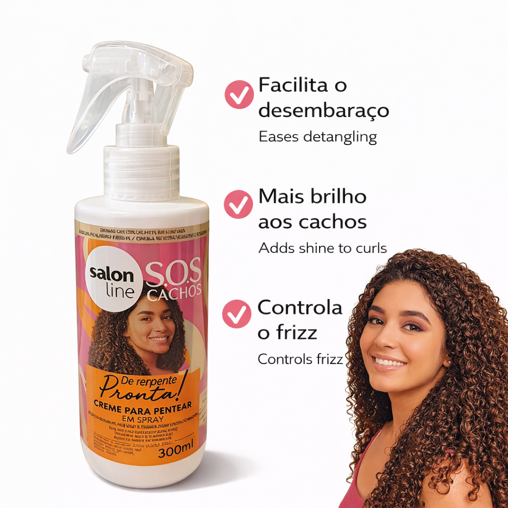 SOS Curls “Suddenly Ready” Fluid Leave-In Cream Salon Line 300ml