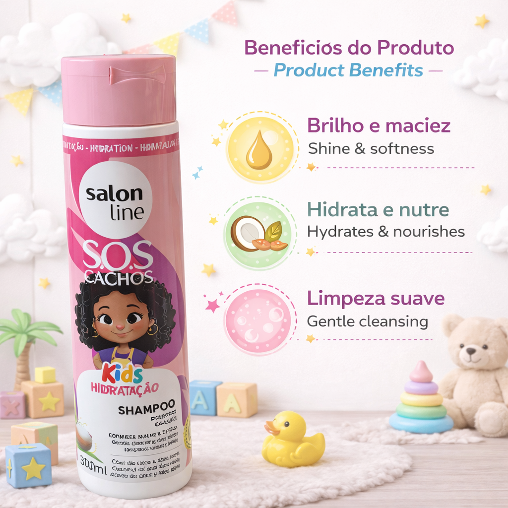 Salon Line S.O.S Cachos Kids Shampoo Hidratação 300ml