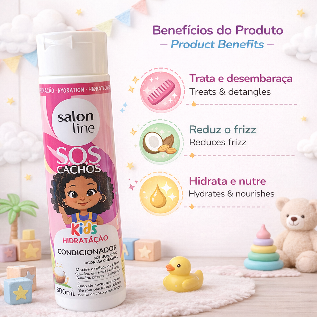 Salon Line S.O.S Cachos Kids Condicionador 300ml