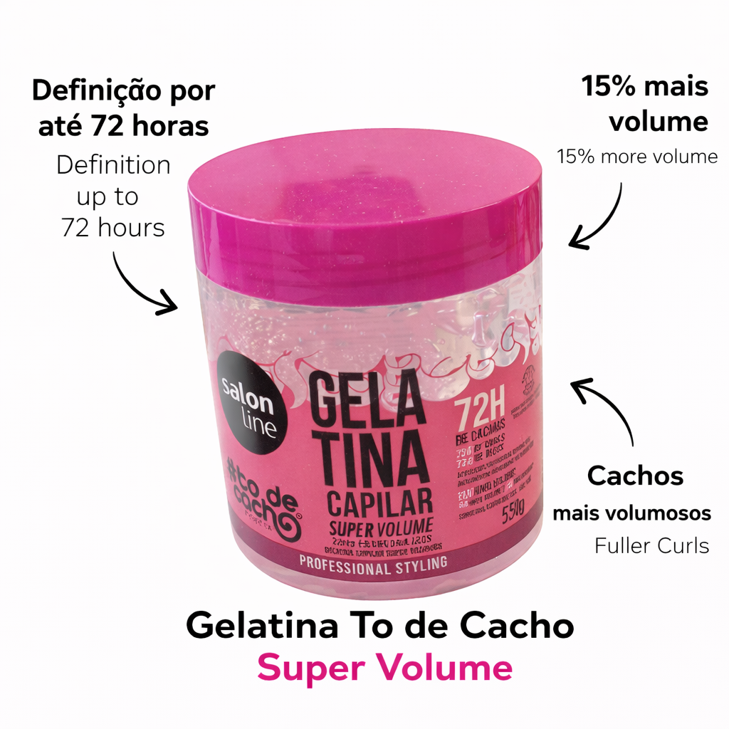 #todecacho Super Volume Styling Gel 550g Salon Line