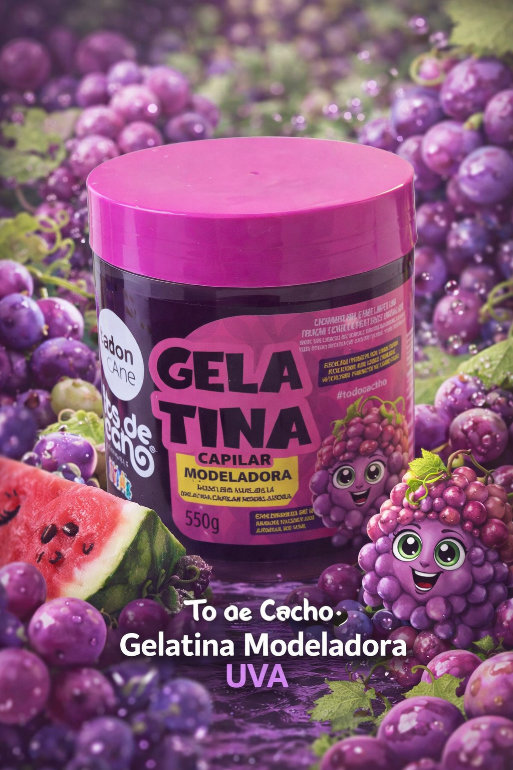 #todecacho Kids Grape Styling Gel 550g