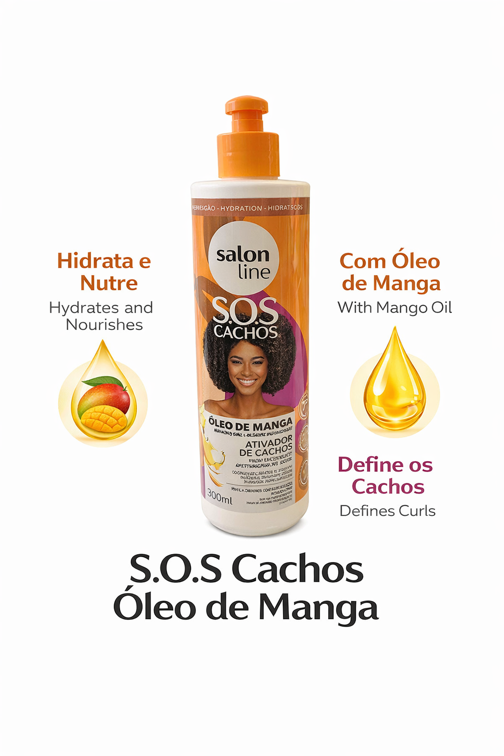 Salon Line S.O.S Cachos Ativador de Cachos Óleo de Manga 500ml