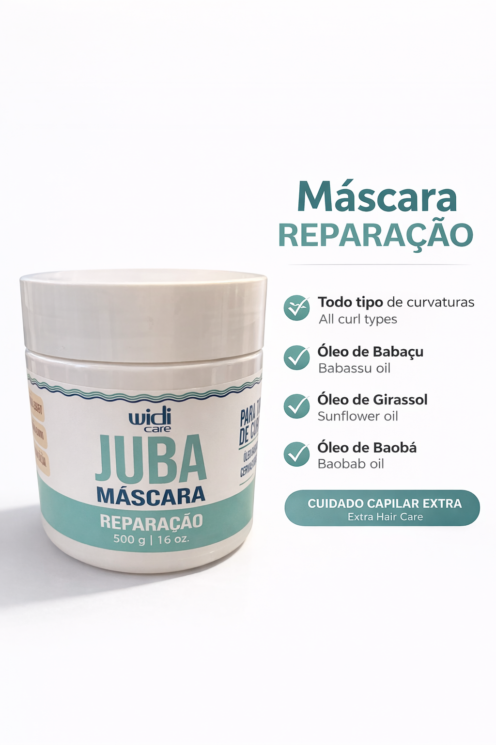 Widi Care Juba Máscara de Reparação 500ml