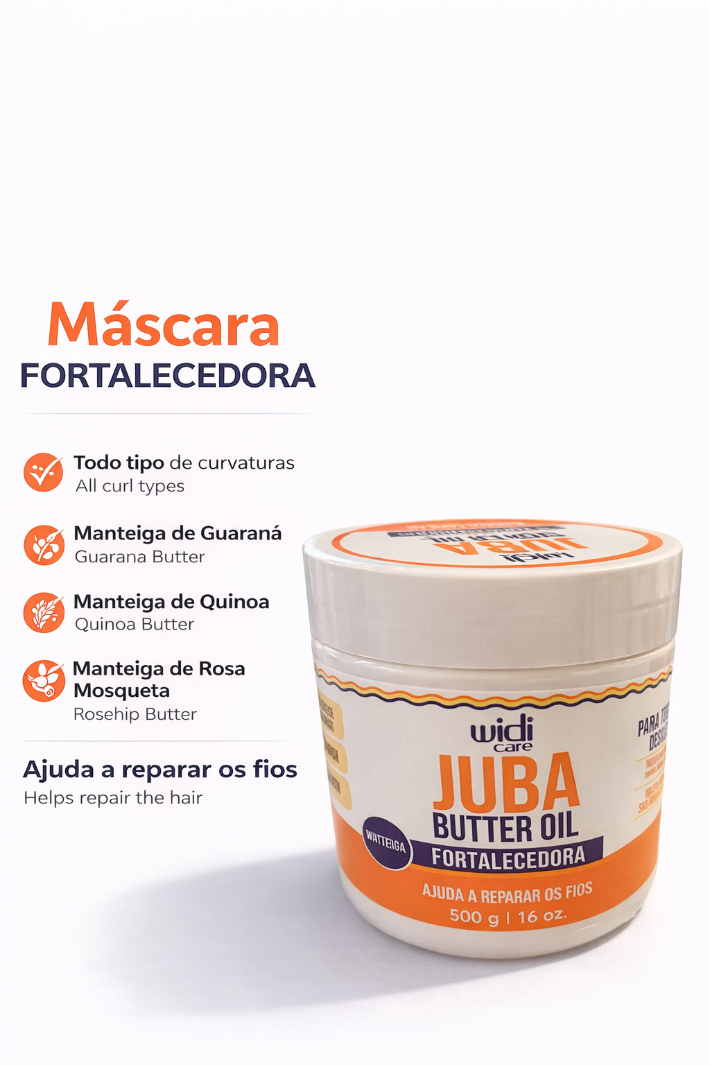 Widi Care Juba Butter Oil Máscara Fortalecedora 500ml