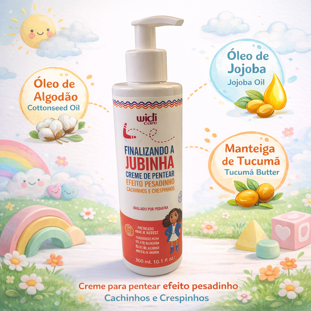 Jubinha Rich Leave-In Styling Cream – Widi Care 300ml/ creme pentear widi care  jubinha efeito pesadinho 300ml