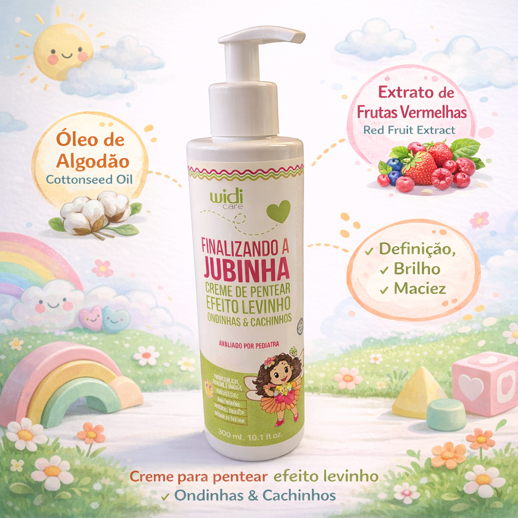 Jubinha Lightweight Leave-In Styling Cream – Widi Care 300ml/ creme de pentear jubinha efeito levinho 300ml