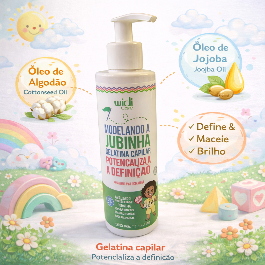 Jubinha Curl Defining Gel – Widi Care 300ml/ Jubinha gelatina widi care 300ml