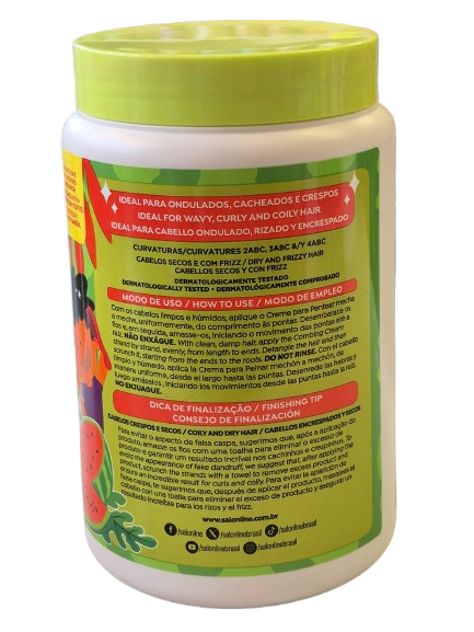Salon Line Kids Creme Leave-In Melancia Cachos Definidos 1kg