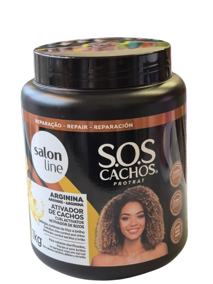Salon Line S.O.S Cachos Ativador de Cachos Arginina Reconstrução 1kg