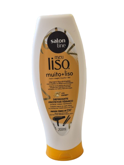 Meu Liso Super Straight Heat Protectant & Anti-Frizz Cream Salon Line 200ml