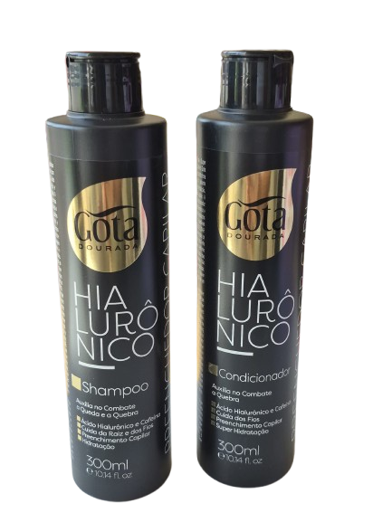 GOTA DOURADA  Kit Hialurônico Shampoo  + Condicionador 300 ml
