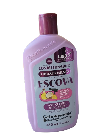 GOTA DOURADA Condicionador Fortalecimento Cabelos C/ Escova 430ml