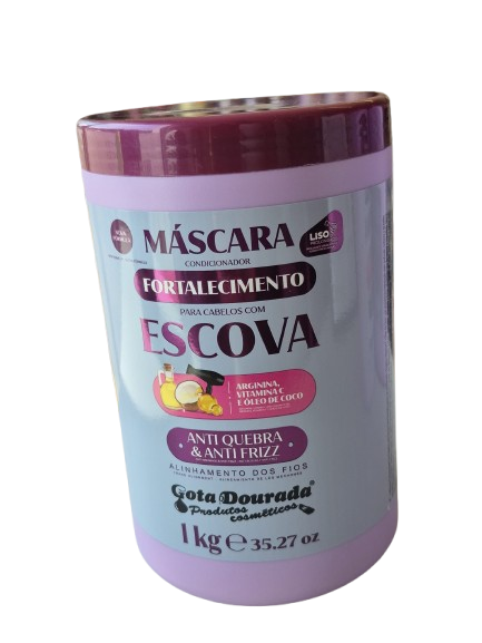 GOTA DOURADA Máscara Fortalecimento Cabelos C/ Escova 1000g