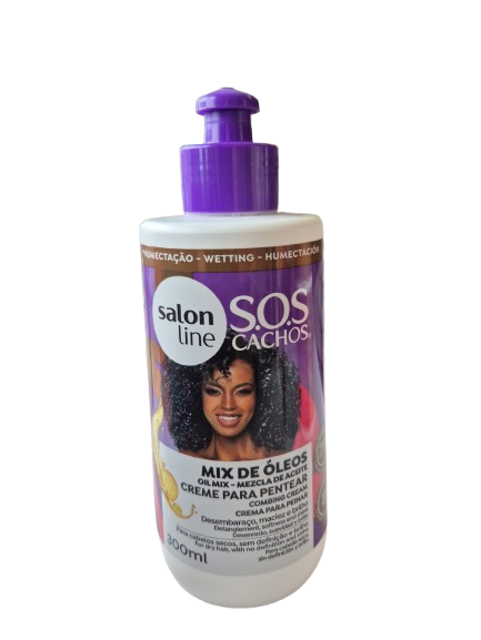 SALON LINE S.O.S Cachos Creme de Pentear Mix de Óleos 300ml