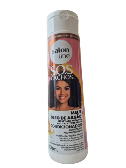 SALON LINE S.O.S Cachos Condicionador Mel e Óleo de Argan 300ml