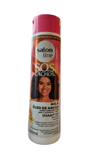 SALON LINE S.O.S Cachos Shampoo Mel e Óleo de Argan 300ml