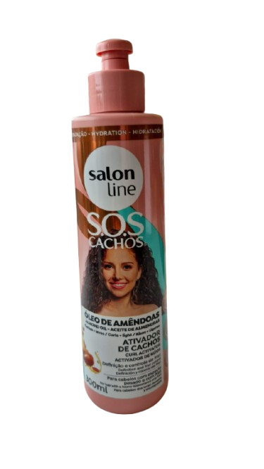 SALON LINE S.O.S Cachos Ativador Óleo de Amêndoas 300ml