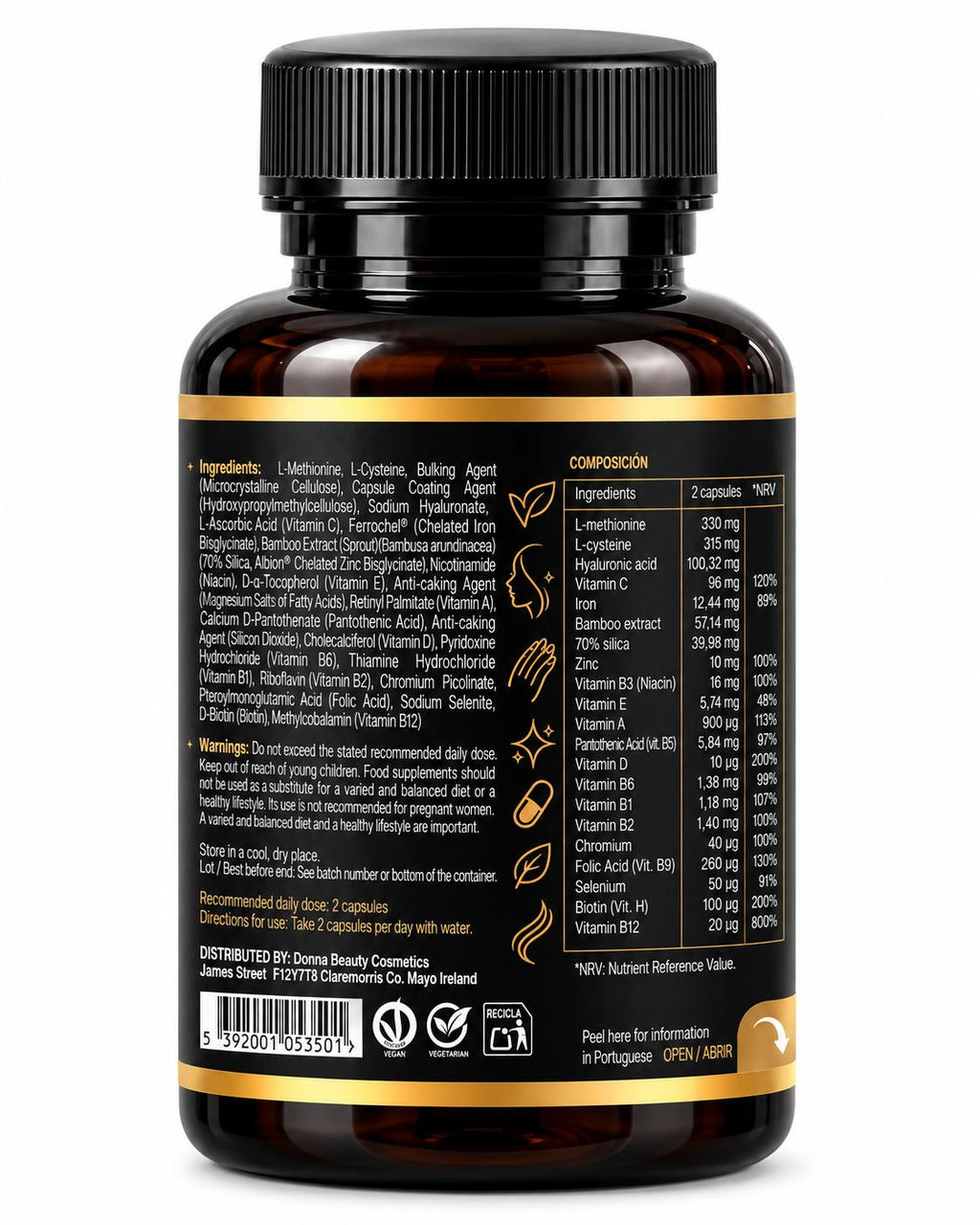 TRIVITTA Suplemento 60cps  HAIR • SKIN • NAILS -47gr
