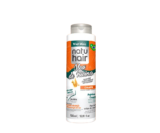NatuHair Shampoo Óleo de Rícino 500 ml